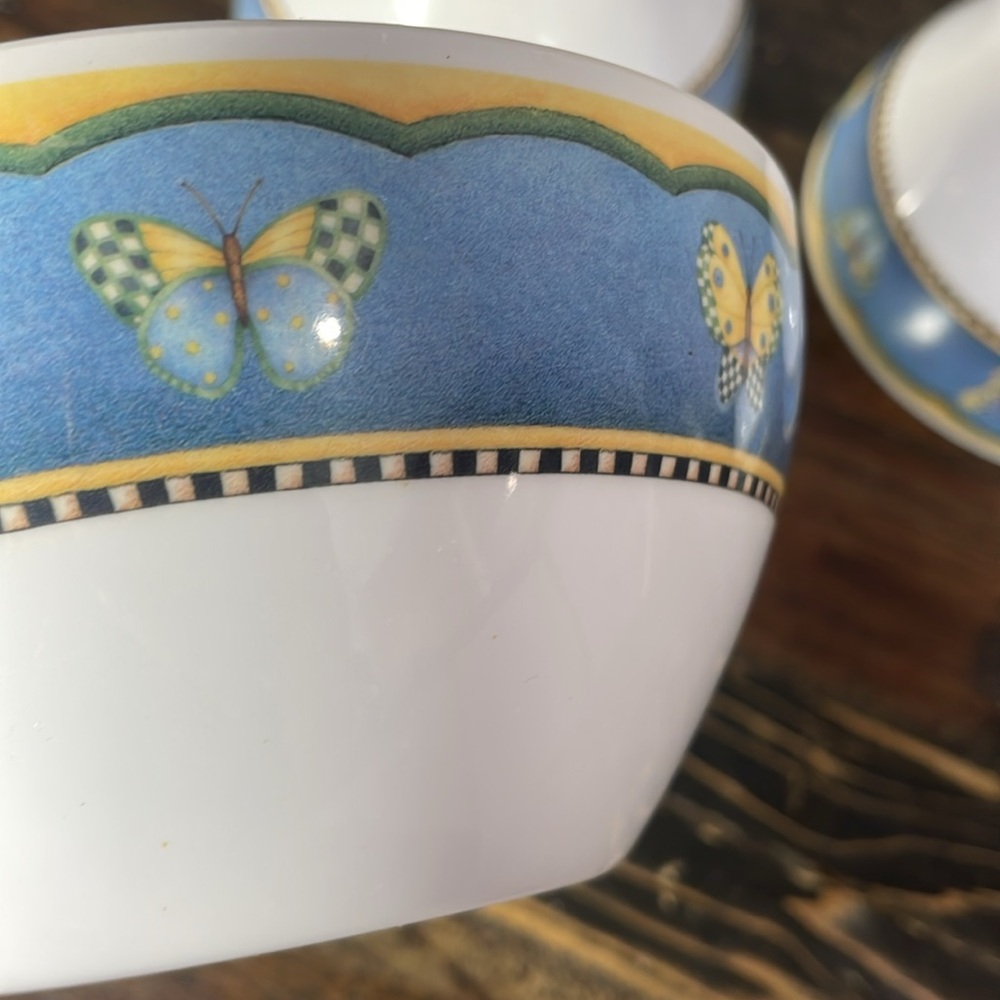 Evolution Sakura melamine set of 6 bowls butterflies pattern - Picture 10 of 17